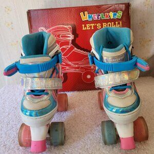 "WHEELKIDS LET'S ROLL" LITTLE GIRLS ROLLERSKATES- SIZE M [SIZE 1-4]